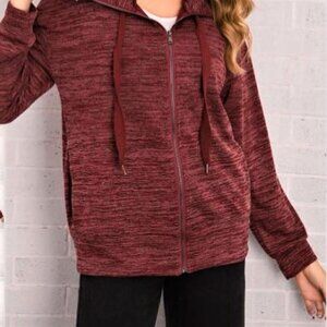 Lightweight Marled zip up jacket